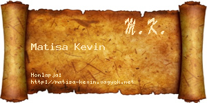 Matisa Kevin névjegykártya